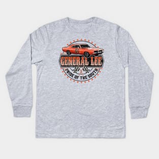 General Lee Pride of the South Lts Kids Long Sleeve T-Shirt